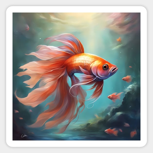 Masters of the Deep Sticker by animegirlnft